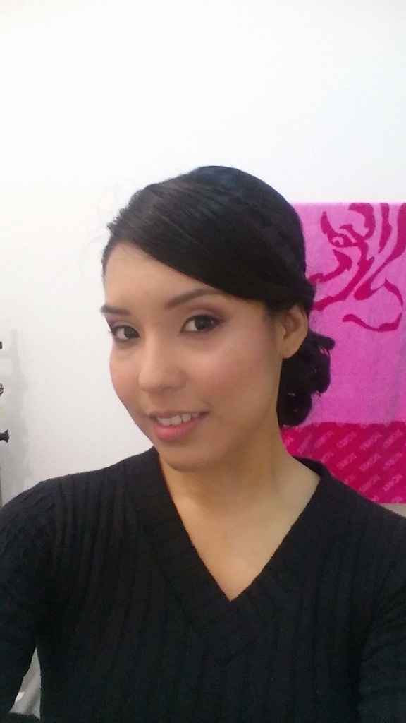 Mi prueba de peinado y maquillaje