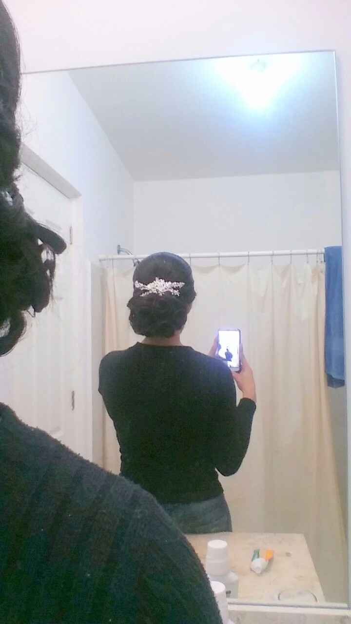Mi prueba de peinado y maquillaje
