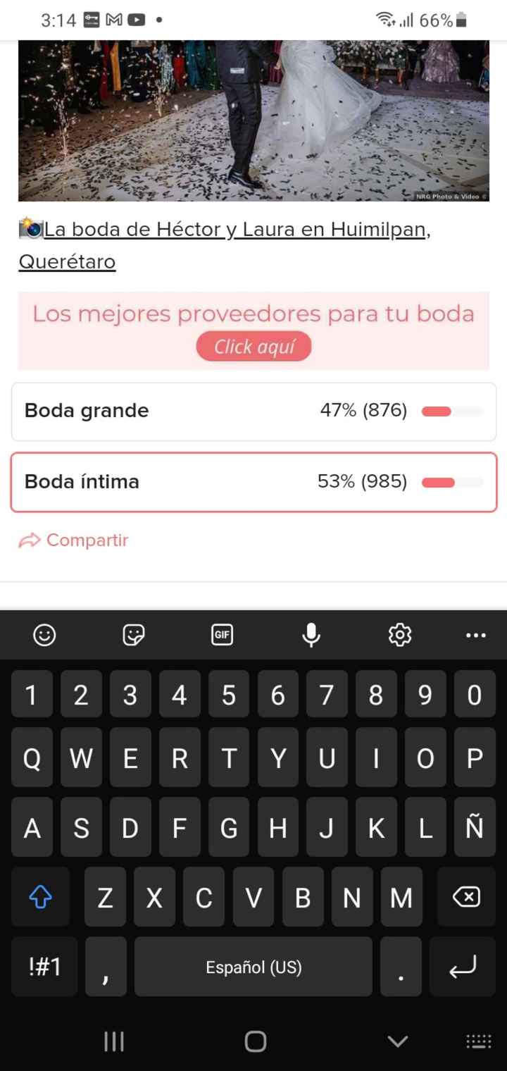¿Boda grande o íntima? - 1