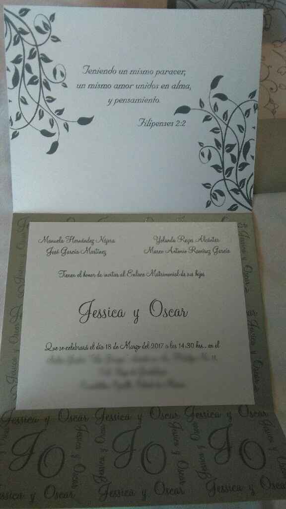Por fin mis invitaciones  (que escogió mi prometido) - 1