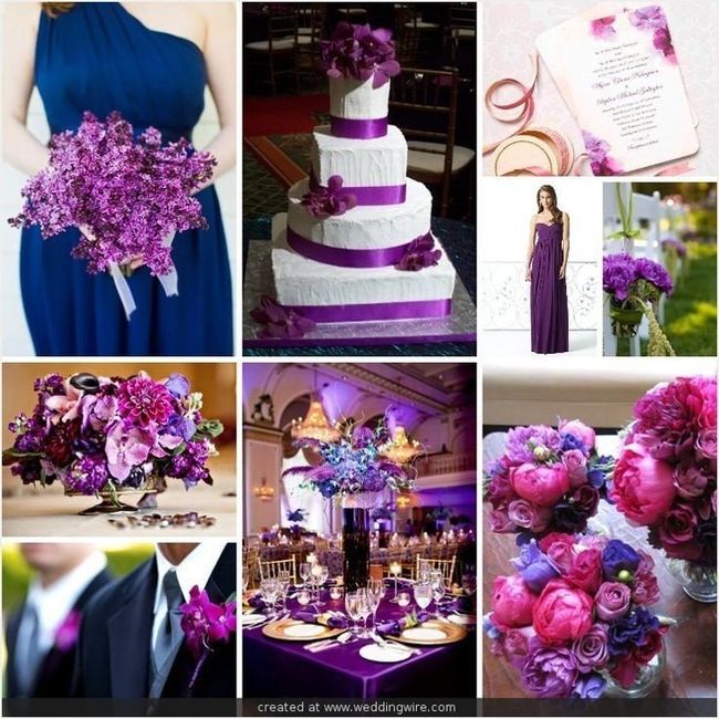 Tema de boda: grape color uva Vs Rose gold. - 14