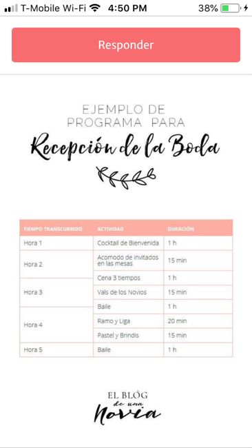 Ayuda con el programa de la boda - 1