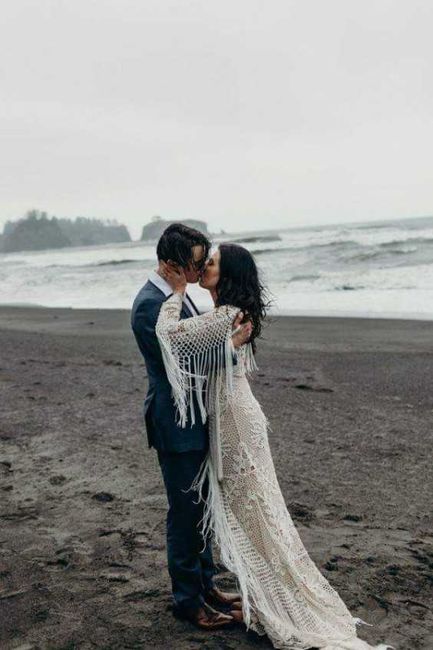 Vestidos de novia con flecos - 1
