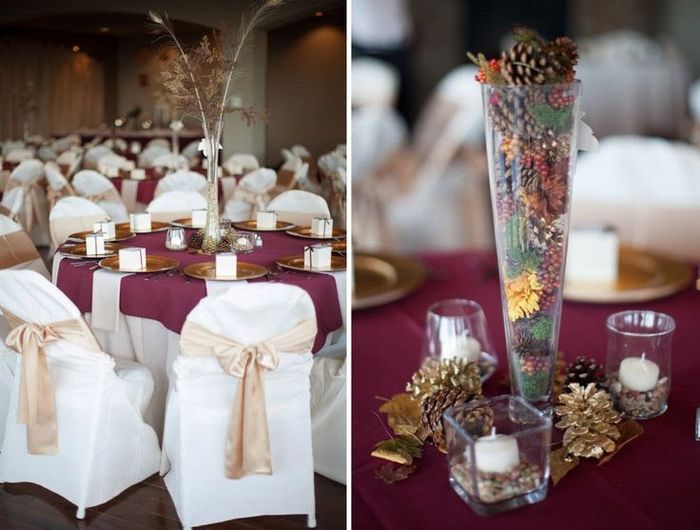 Boda y flores en tono guinda - 3