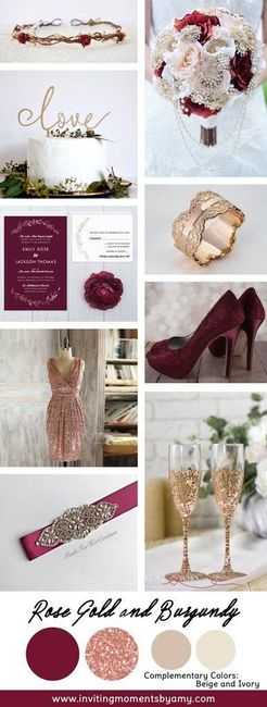 Boda y flores en tono guinda - 4