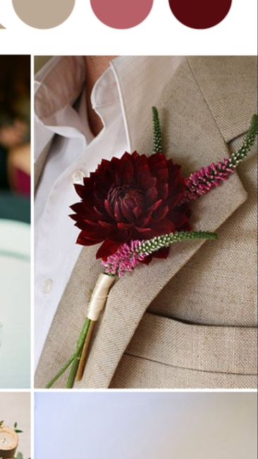 Boda y flores en tono guinda - 6