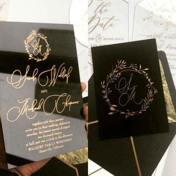 Invitaciones en acrílico- tendencia 2019 - 2