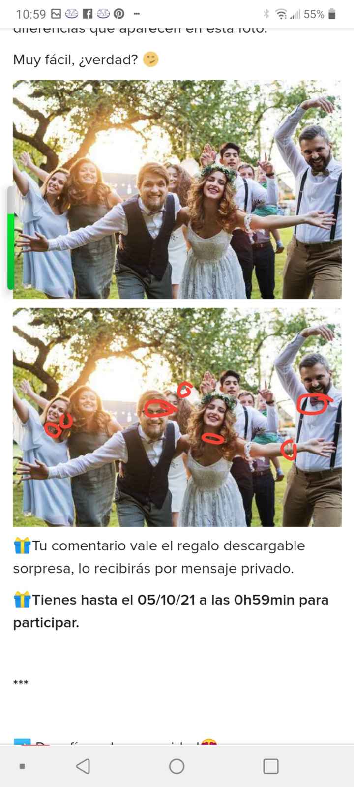 Descubre las 7 diferencias y gana un REGALO DE BODA🎁 - 1