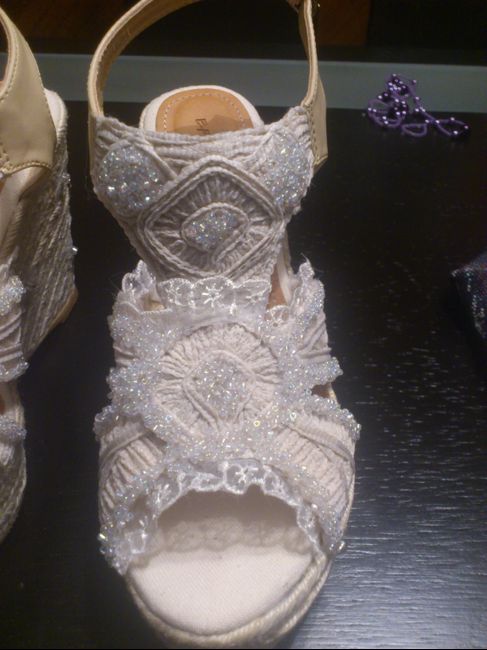 zapato noviaen playa