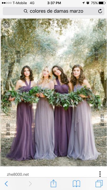  ¿Las madrinas deben de ir de un mismo color de Vestido? - 1