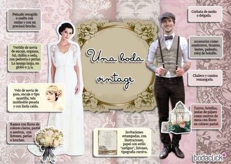 Elementos que no pueden faltar en una boda vintage