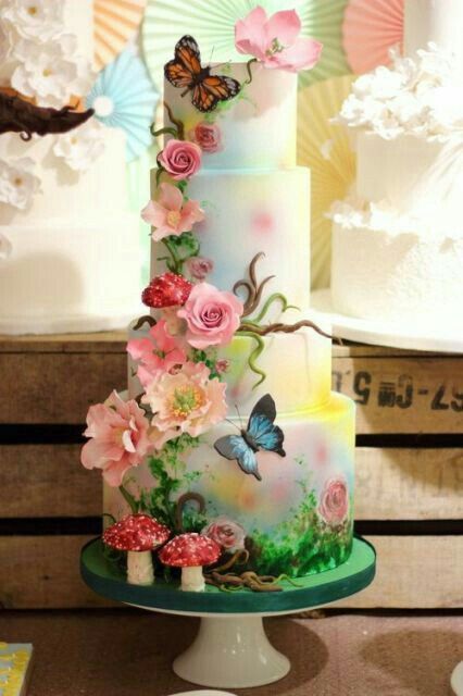 Pasteles con mariposas 🐛💕 3