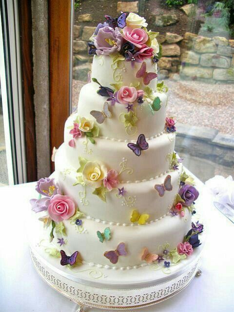 Pasteles con mariposas 🐛💕 5