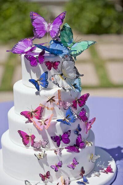 Pasteles con mariposas 🐛💕 6