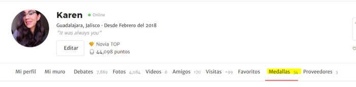 Te vas a Mi Perfil y se ahí te sañen las opciones, seleccionas la que dice "Mis medallas" y te salen