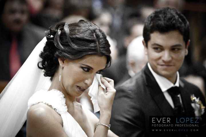 Novia llorando
