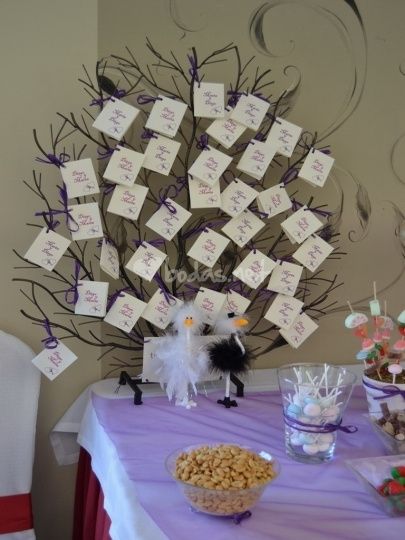 Deco para mesa del libro de firmas.