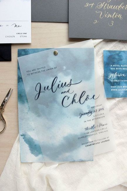 Invitaciones en azul 1