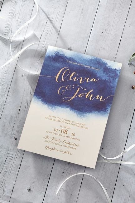 Invitaciones en azul 2