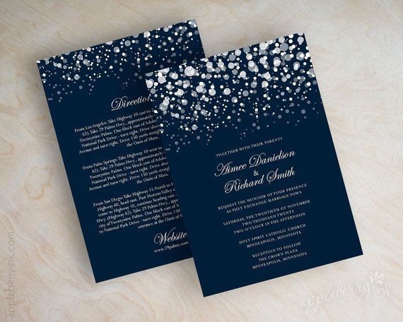 Invitaciones en azul 8