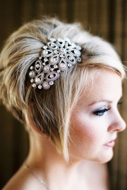 Peinados para novias con cabello corto 10