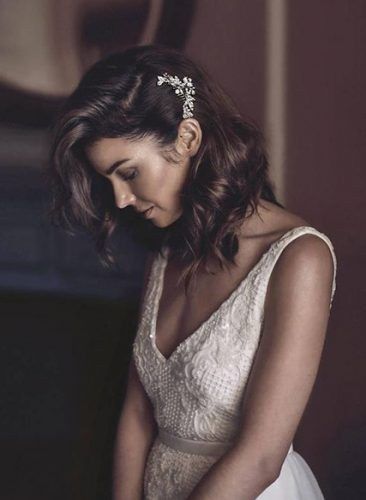 Peinados para novias con cabello corto 15