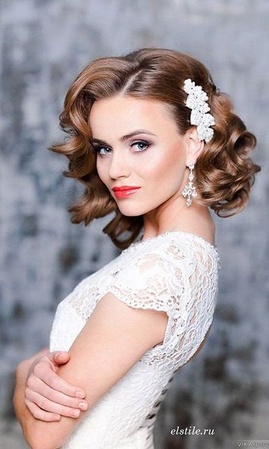 Peinados para novias con cabello corto 22
