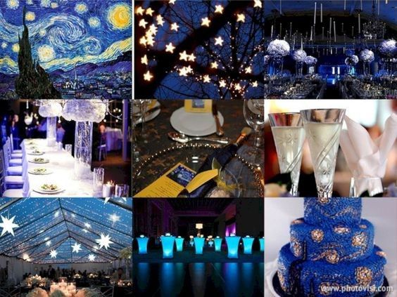 Boda inspirada en la obra de arte "noche estrellada" de Van Gogh 3