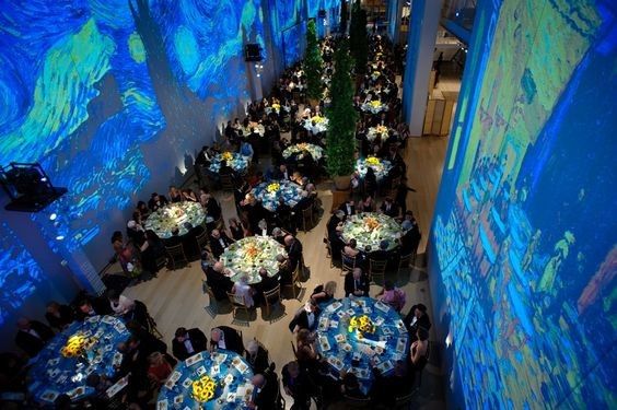 Boda inspirada en la obra de arte "noche estrellada" de Van Gogh 4