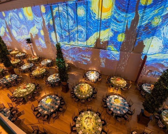 Boda inspirada en la obra de arte "noche estrellada" de Van Gogh 6