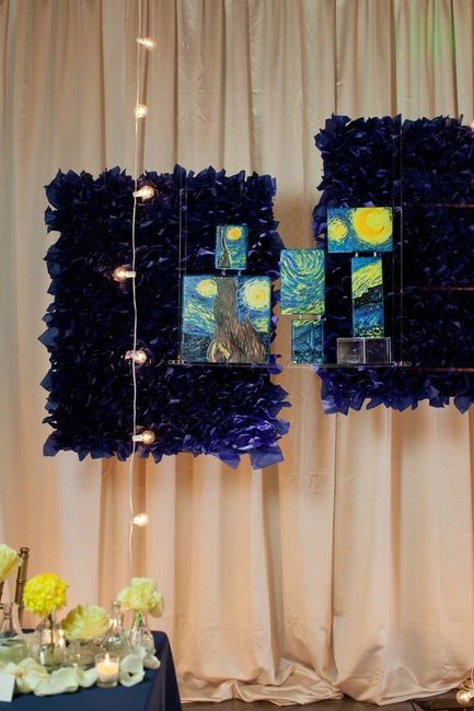 Boda inspirada en la obra de arte "noche estrellada" de Van Gogh 7
