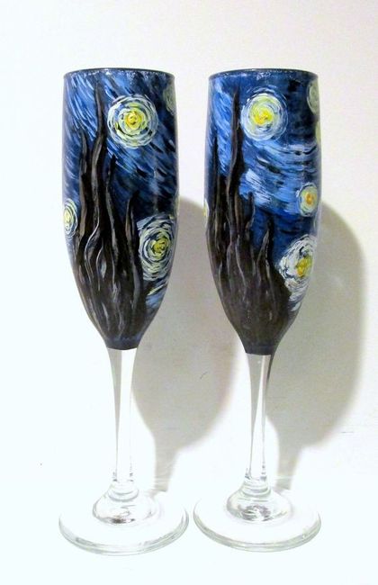 Boda inspirada en la obra de arte "noche estrellada" de Van Gogh 21