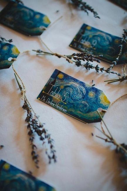 Boda inspirada en la obra de arte "noche estrellada" de Van Gogh 27