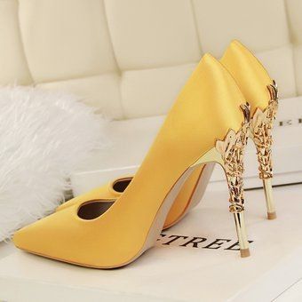Colores: zapatos nupciales amarillos 2