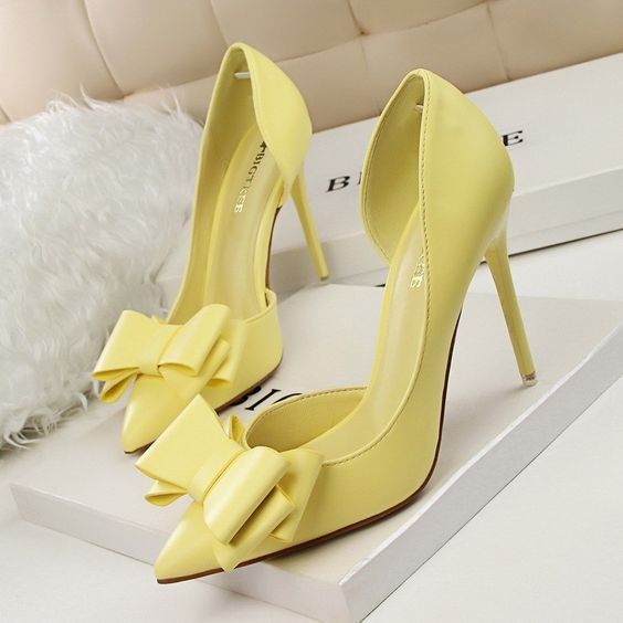 Colores: zapatos nupciales amarillos 7