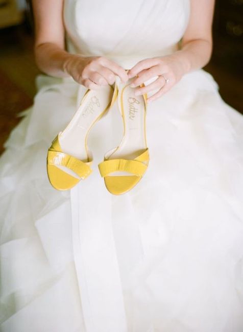 Colores: zapatos nupciales amarillos 12