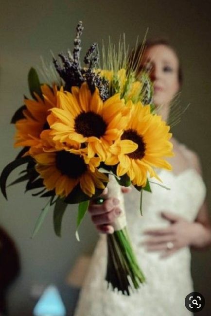 Colores: Un toque amarillo para tu boda, con girasoles (ramo) 1