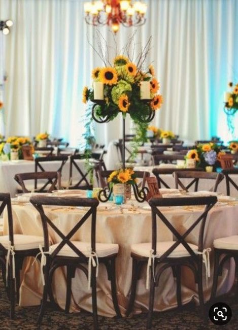Colores: Un toque amarillo para tu boda, con girasoles -centros de mesa- 3