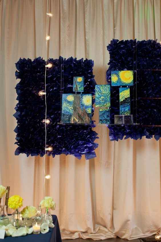 Boda inspirada en la obra de arte "noche estrellada" de Van Gogh - 7
