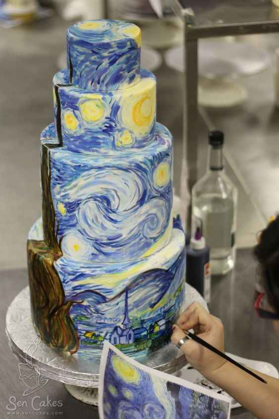 Boda inspirada en la obra de arte "noche estrellada" de Van Gogh - 14