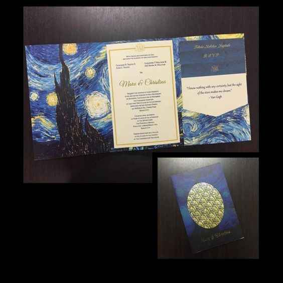 Boda inspirada en la obra de arte "noche estrellada" de Van Gogh - 17