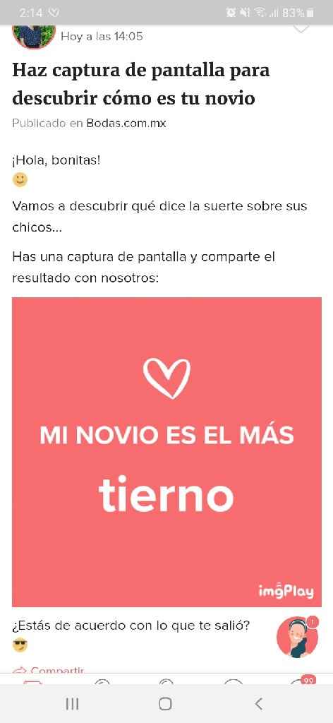 Haz captura de pantalla para descubrir cómo es tu novio - 1