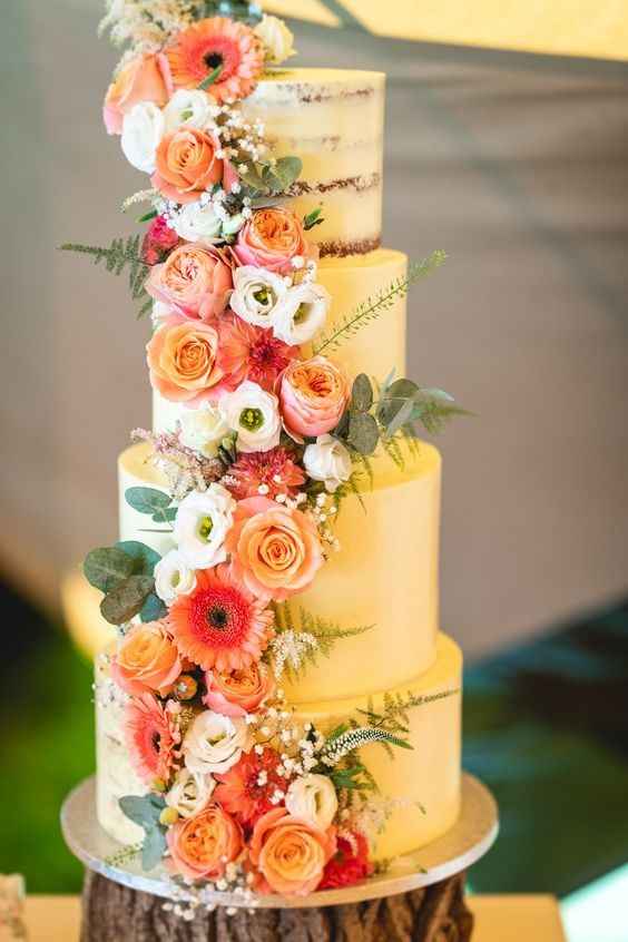 Colores: Pasteles de boda para verano en color amarillo. - 9
