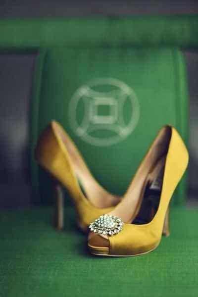 Colores: zapatos nupciales amarillos - 12