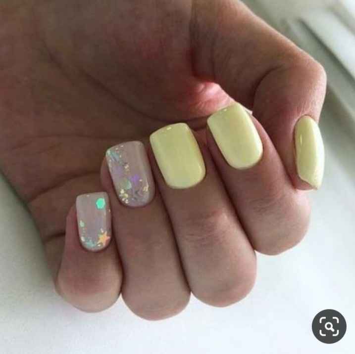 Colores: uñas color amarillo para tu día b - 12