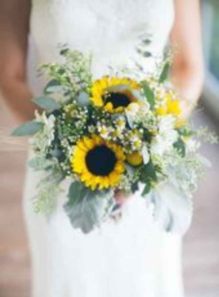 Colores: Un toque amarillo para tu boda con girasoles (ramo) - 2