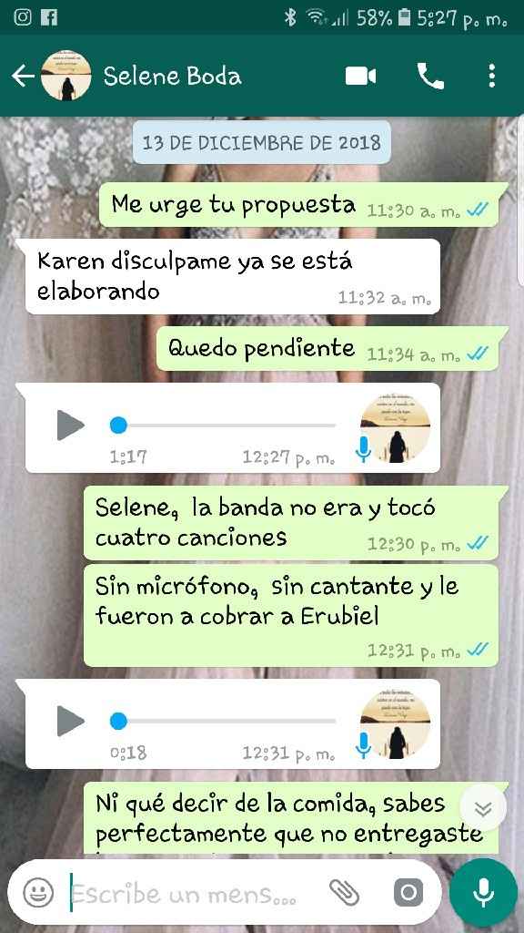 Incumplimiento de contrato y tornaboda - 1