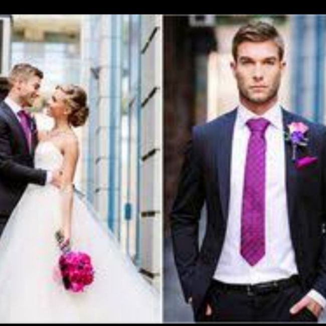 Best Man y novios en color ¿morado? 💜 - 2
