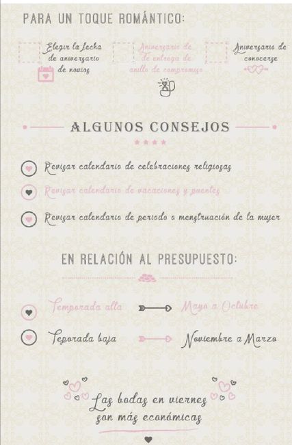Definir la fecha de la boda también les ha resultado dificil? 2