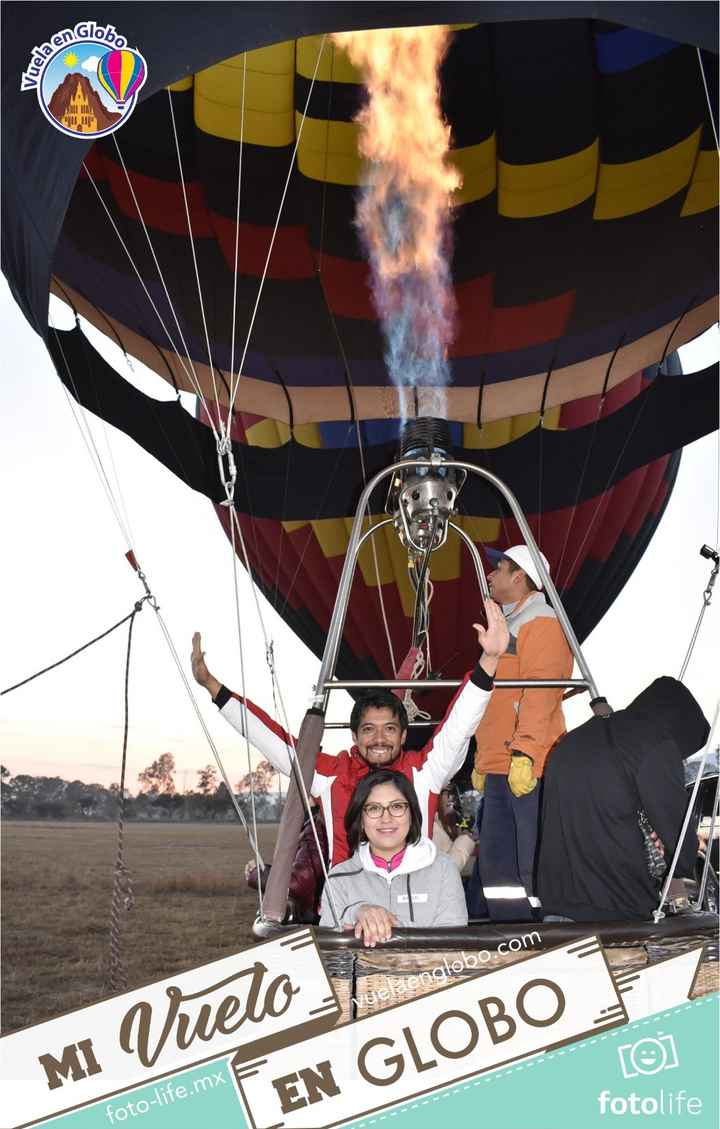 En un vuelo en globo.